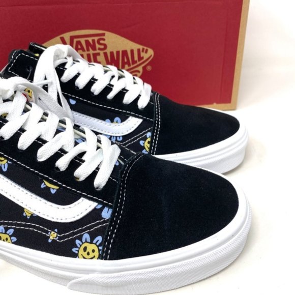 VANS Old Skool Low Top Black Floral Suede Canvas Women Size Sneakers VN0A5JMIY23 - Picture 7 of 11